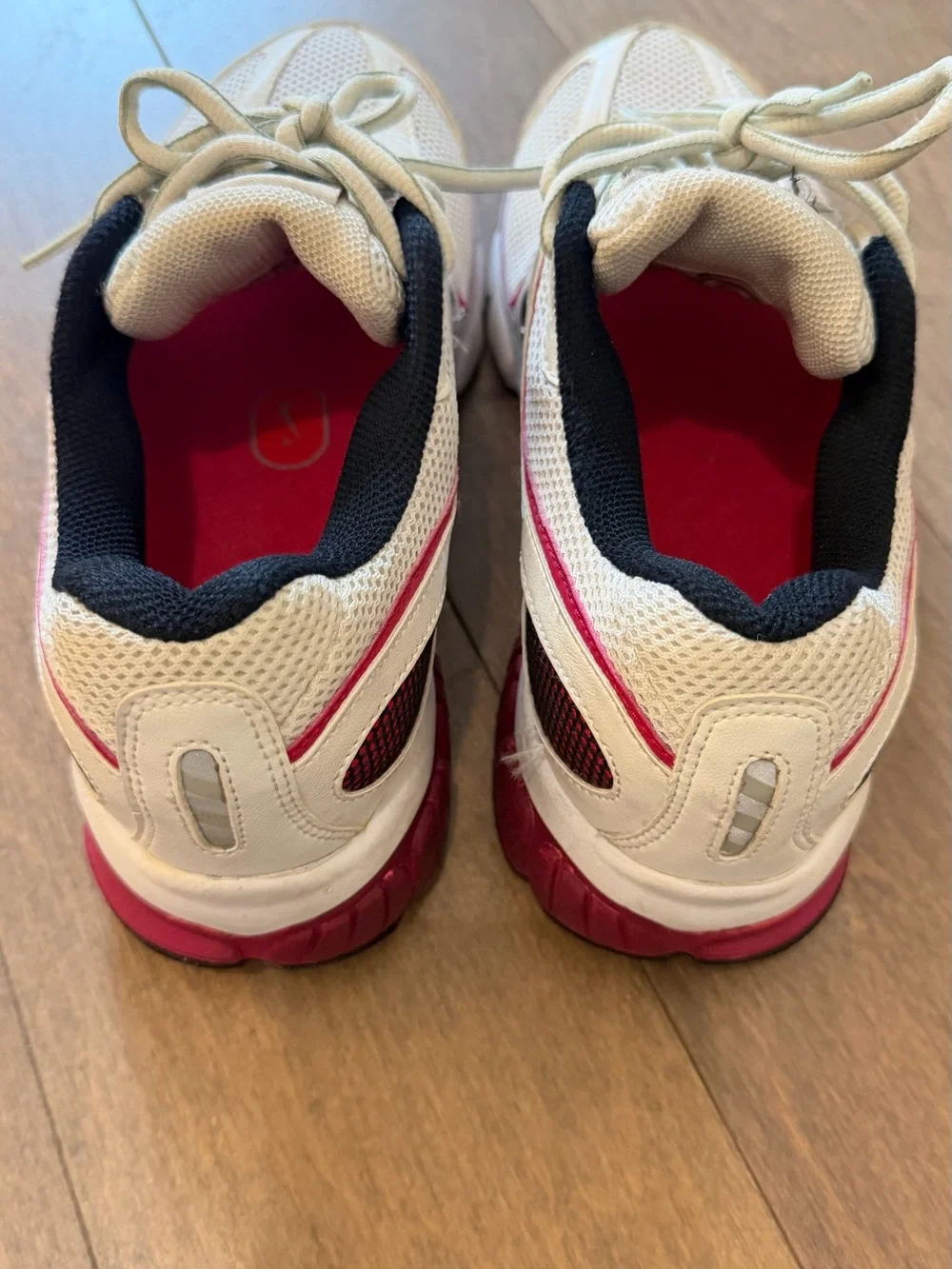 Nike White and Pink Athletic Sneakers